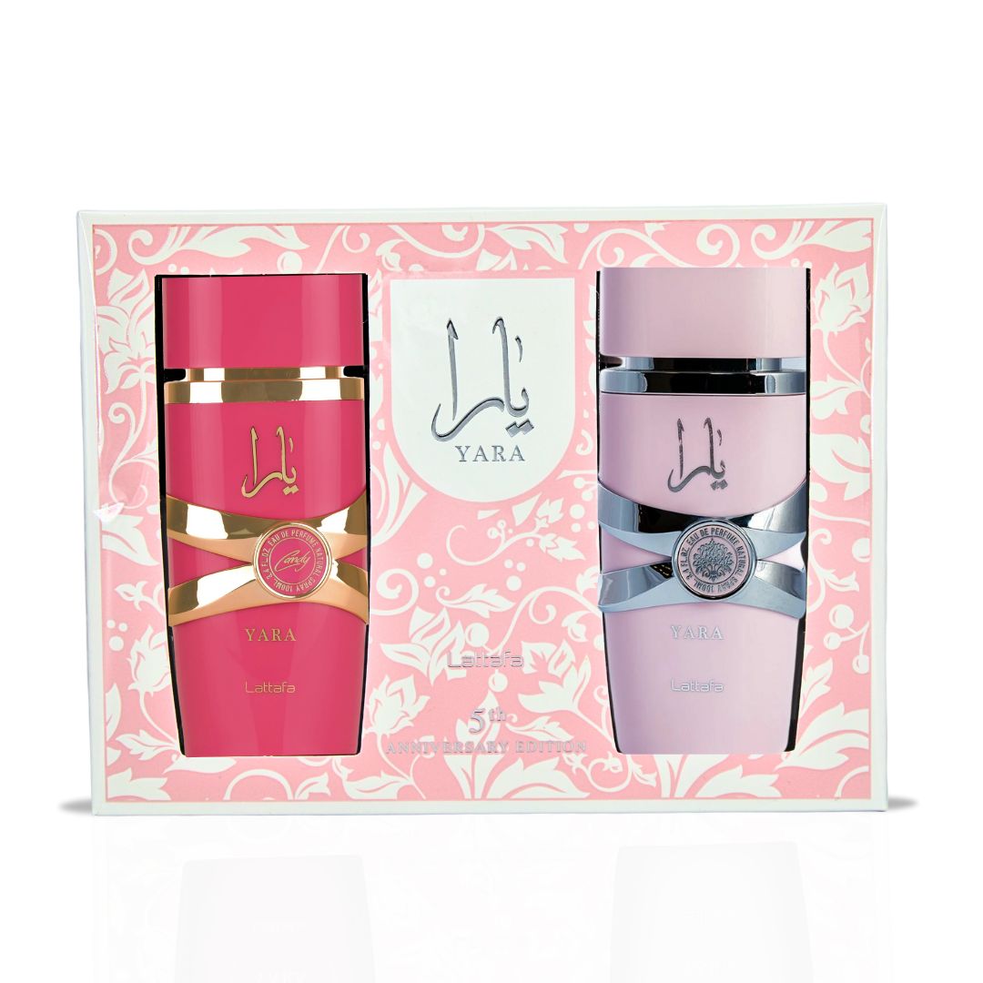 Yara & Yara Candy EDP Sprays 3.4 OZ Gift Set By Lattafa, 5TH ANNIVERSARY EDITION