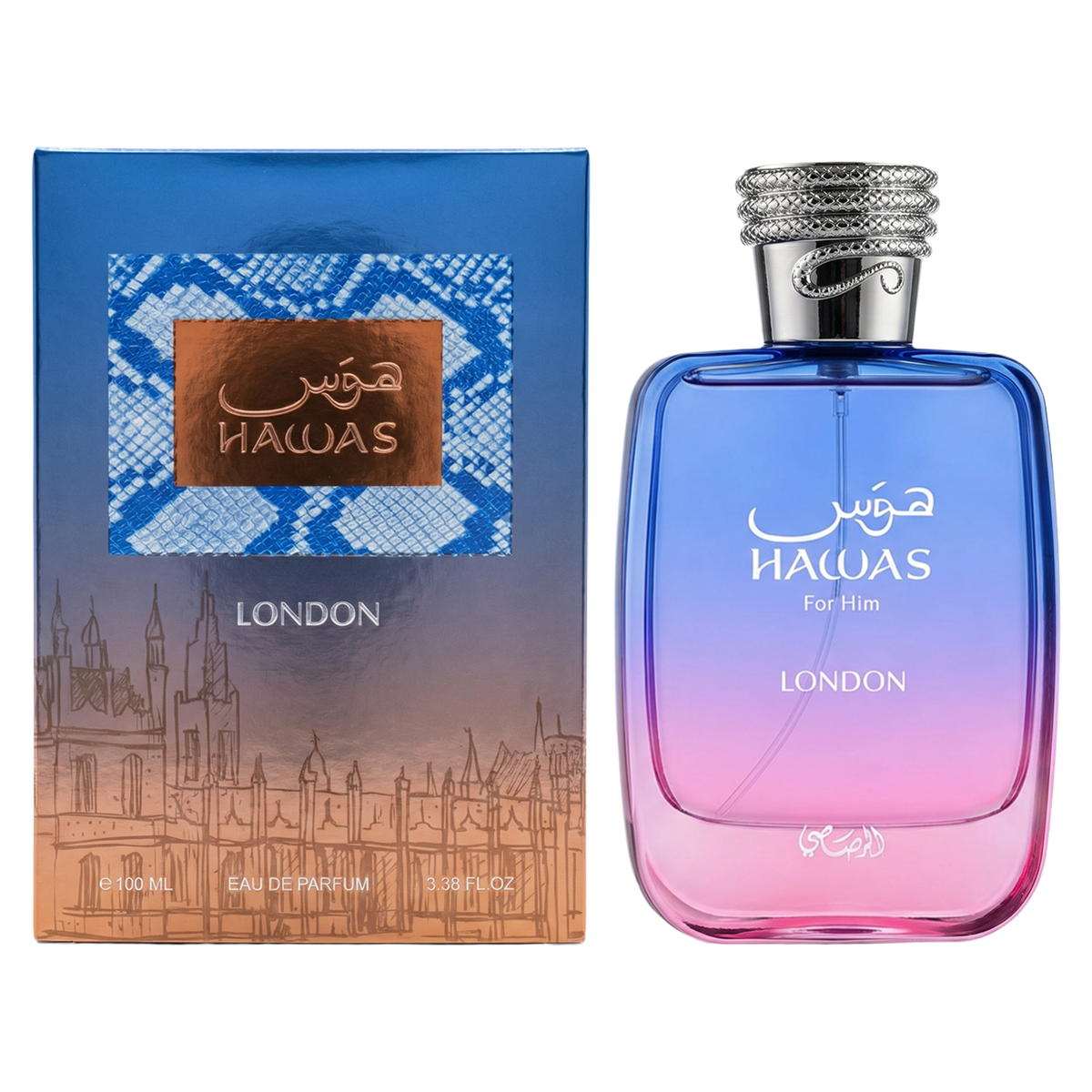 RASASI HAWAS LONDON EAU DE PARFUM FOR MEN 3.4 Oz 100 Ml