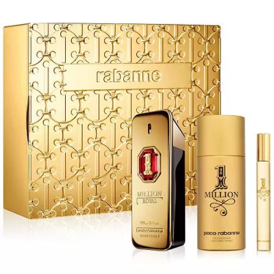 Paco Rabanne 1 Million Royal Gift Set 3.4 Parfum, 3.4 Body Spray, .34 T